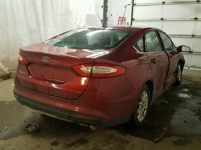 1FA6P0G7XG5114373 - 2016 FORD FUSION S RED photo 4