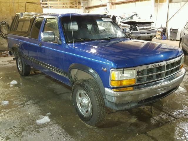 1B7GG23X1SS277424 - 1995 DODGE DAKOTA BLUE photo 1