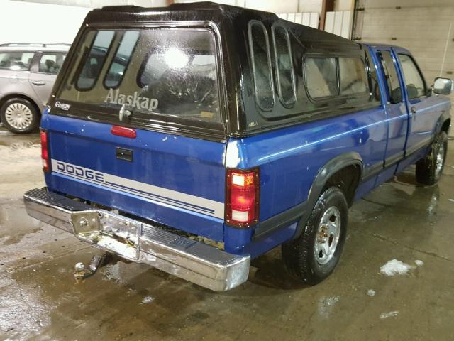 1B7GG23X1SS277424 - 1995 DODGE DAKOTA BLUE photo 4