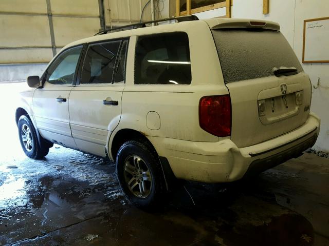 5FNYF18504B001146 - 2004 HONDA PILOT EXL WHITE photo 3