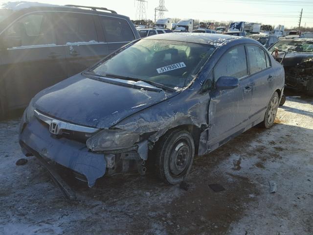 1HGFA16586L072007 - 2006 HONDA CIVIC LX BLUE photo 2