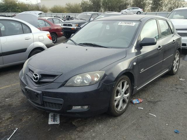 JM1BK344781791537 - 2008 MAZDA 3 HATCHBAC BLACK photo 2