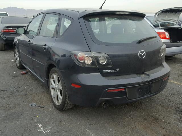 JM1BK344781791537 - 2008 MAZDA 3 HATCHBAC BLACK photo 3