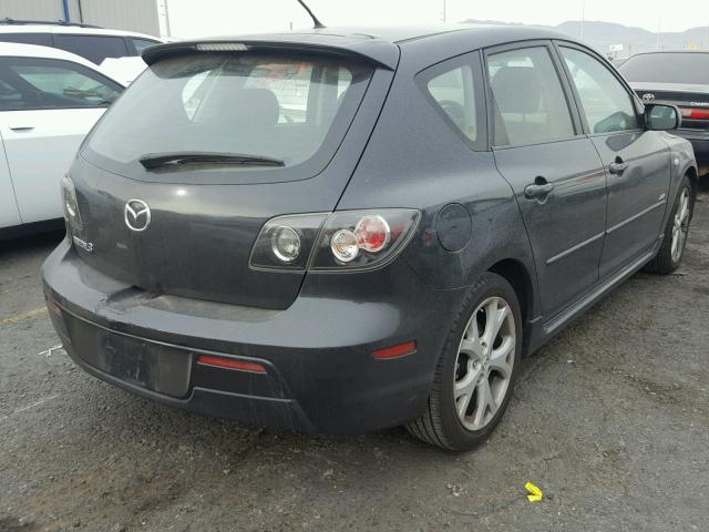 JM1BK344781791537 - 2008 MAZDA 3 HATCHBAC BLACK photo 4