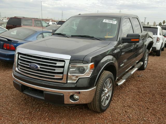 1FTFW1CT7EKF09406 - 2014 FORD F150 SUPER BLACK photo 2