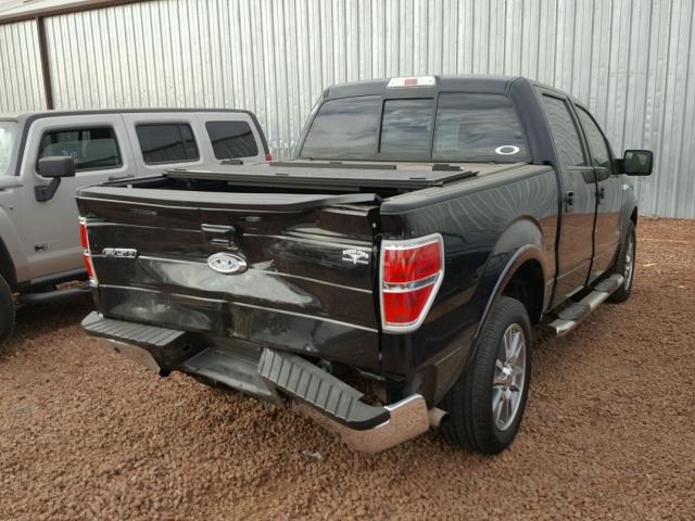 1FTFW1CT7EKF09406 - 2014 FORD F150 SUPER BLACK photo 4