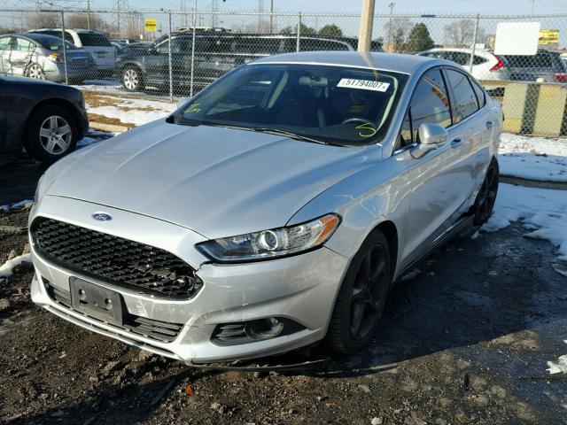 3FA6P0H95DR339194 - 2013 FORD FUSION SE SILVER photo 2