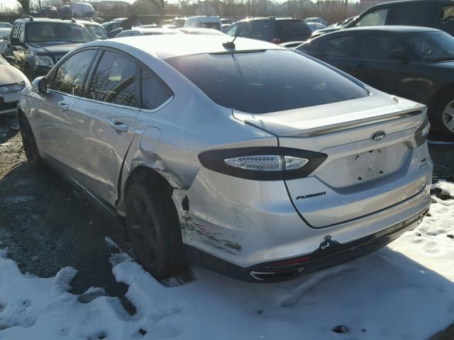 3FA6P0H95DR339194 - 2013 FORD FUSION SE SILVER photo 3