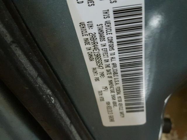 2A8HR44E19R656547 - 2009 CHRYSLER TOWN & COU TEAL photo 10