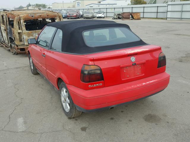 3VWBB81E8XM802683 - 1999 VOLKSWAGEN CABRIO GLS RED photo 3