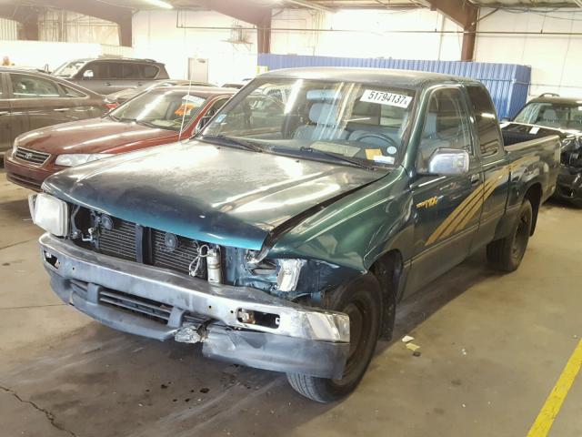 JT4TN12D7V0032813 - 1997 TOYOTA T100 XTRAC GREEN photo 2