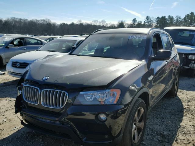 5UXWX5C50BL708680 - 2011 BMW X3 XDRIVE2 BLACK photo 2