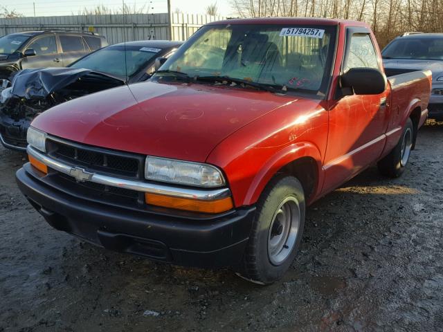 1GCCS14H938135772 - 2003 CHEVROLET S TRUCK S1 RED photo 2