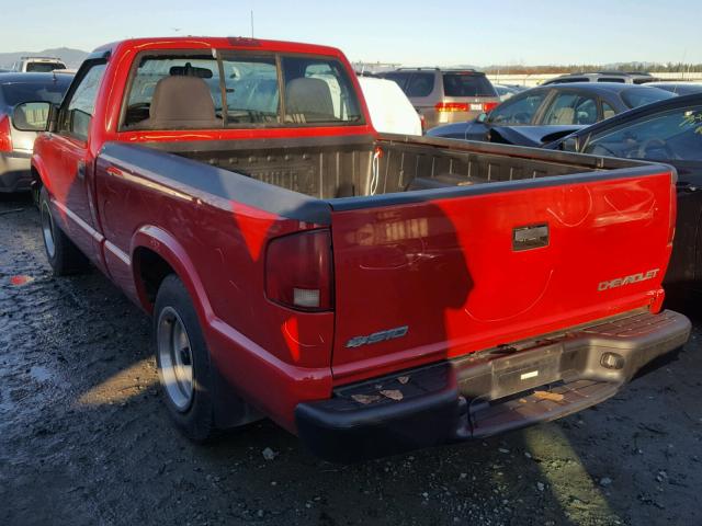 1GCCS14H938135772 - 2003 CHEVROLET S TRUCK S1 RED photo 3