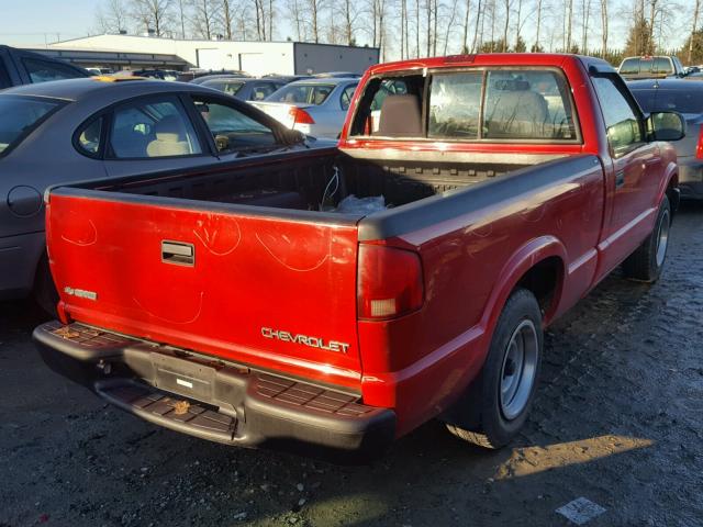 1GCCS14H938135772 - 2003 CHEVROLET S TRUCK S1 RED photo 4