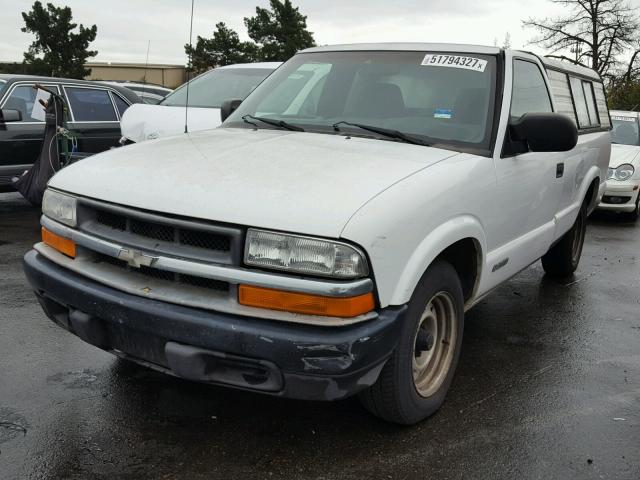 1GCCS14W518186763 - 2001 CHEVROLET S TRUCK S1 WHITE photo 2