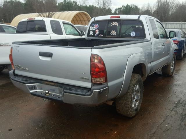 5TEUX42N47Z438155 - 2007 TOYOTA TACOMA ACC SILVER photo 4