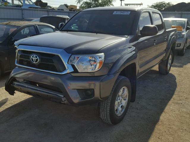 5TFJX4GN2EX032424 - 2014 TOYOTA TACOMA DOU GRAY photo 2