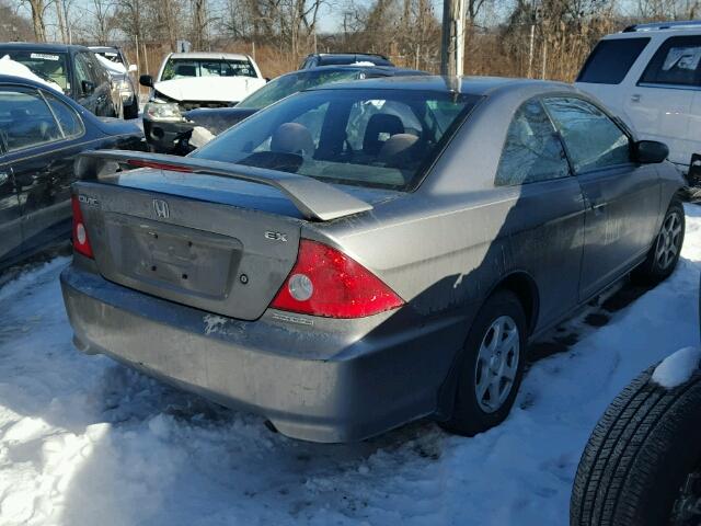 1HGEM22975L016978 - 2005 HONDA CIVIC EX GRAY photo 4