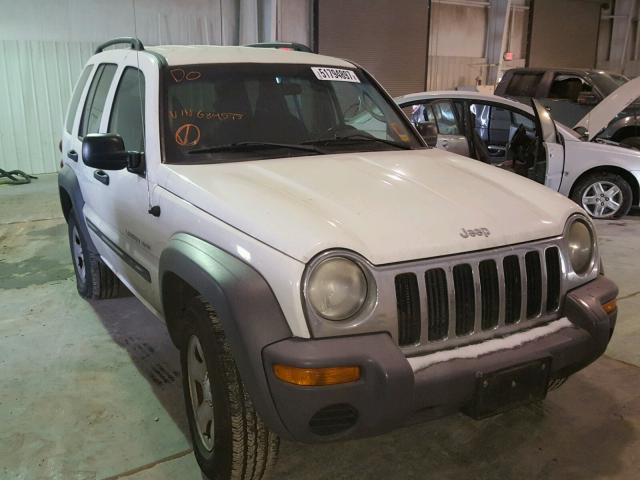 1J4GL48K73W684575 - 2003 JEEP LIBERTY SP WHITE photo 1