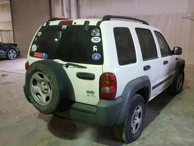 1J4GL48K73W684575 - 2003 JEEP LIBERTY SP WHITE photo 4