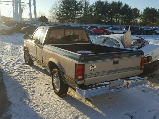 1B7GL23XXSS128361 - 1995 DODGE DAKOTA GREEN photo 3