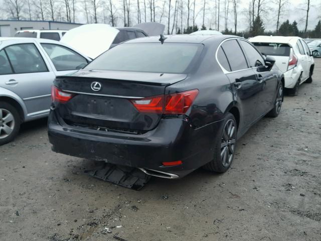 JTHCE1BL0D5001345 - 2013 LEXUS GS 350 BLACK photo 4