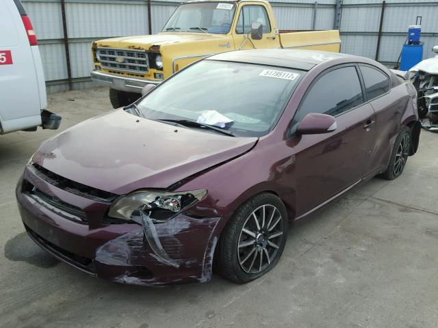 JTKDE177460111728 - 2006 TOYOTA SCION TC MAROON photo 2