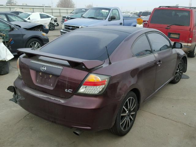 JTKDE177460111728 - 2006 TOYOTA SCION TC 栗色 照片 4