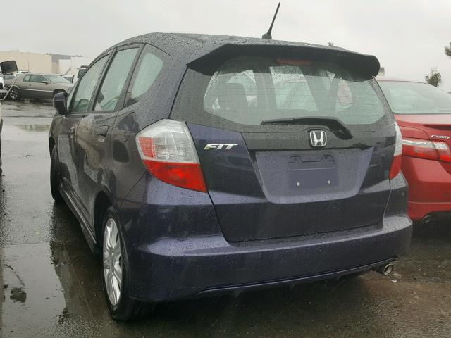 JHMGE8H44AC014147 - 2010 HONDA FIT SPORT PURPLE photo 3