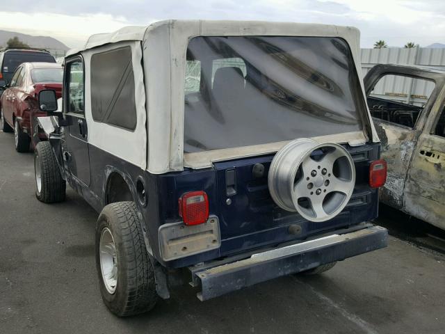 1J4FA44S76P789171 - 2006 JEEP WRANGLER / BLUE photo 3