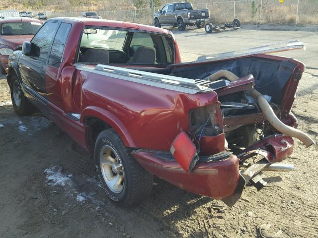 1GTCS19W0W8527583 - 1998 GMC SONOMA BURGUNDY photo 3