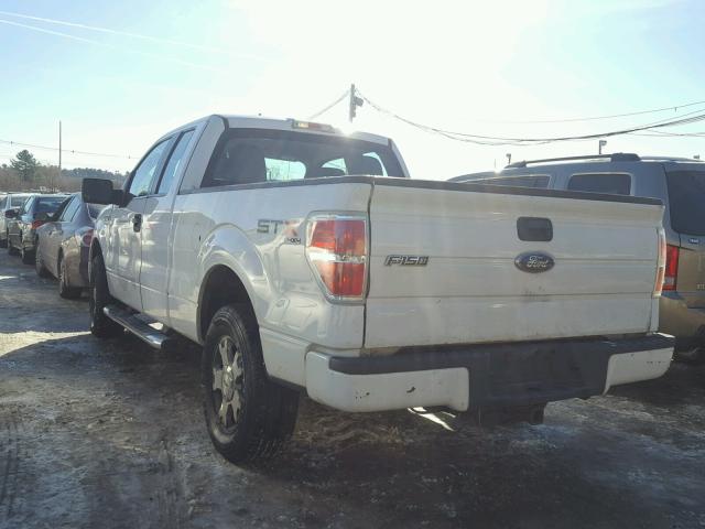 1FTEX1EWXAFA15429 - 2010 FORD F150 SUPER WHITE photo 3