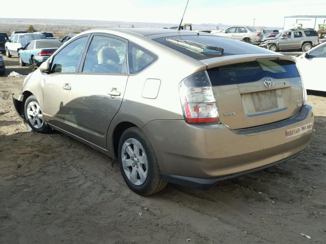 JTDKB20U740112592 - 2004 TOYOTA PRIUS GOLD photo 3