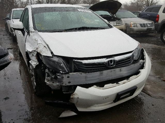 19XFB2F50CE365471 - 2012 HONDA CIVIC LX WHITE photo 1