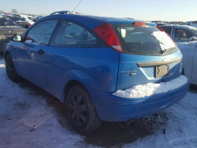 1FAFP31N17W343317 - 2007 FORD FOCUS ZX3 BLUE photo 3