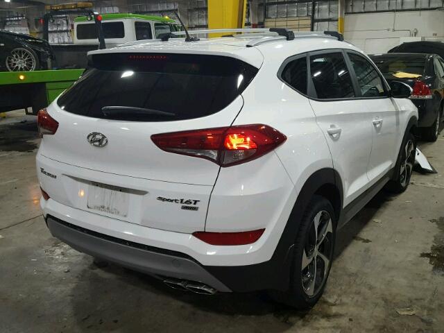 KM8J3CA28HU310104 - 2017 HYUNDAI TUCSON LIM WHITE photo 4