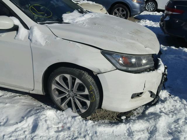 1HGCR2F58EA245603 - 2014 HONDA ACCORD SPO WHITE photo 9