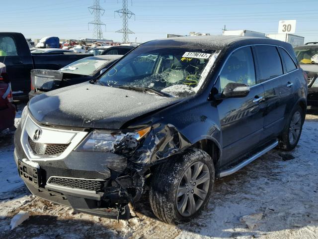 2HNYD2H59AH523673 - 2010 ACURA MDX ADVANC BLACK photo 2