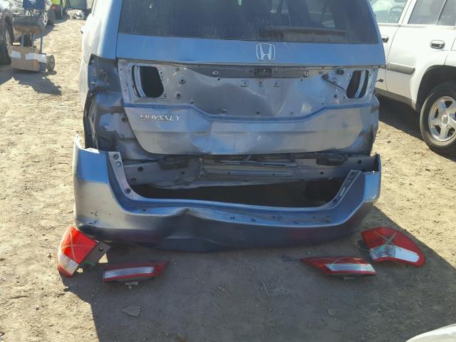 5FNRL38677B046199 - 2007 HONDA ODYSSEY EX BLUE photo 9