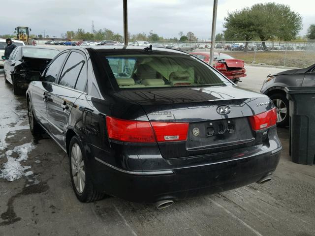 5NPEU46F09H535388 - 2009 HYUNDAI SONATA SE BLACK photo 3