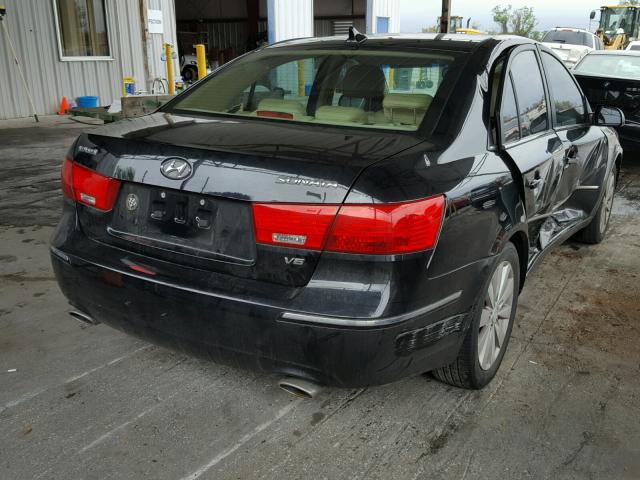 5NPEU46F09H535388 - 2009 HYUNDAI SONATA SE BLACK photo 4