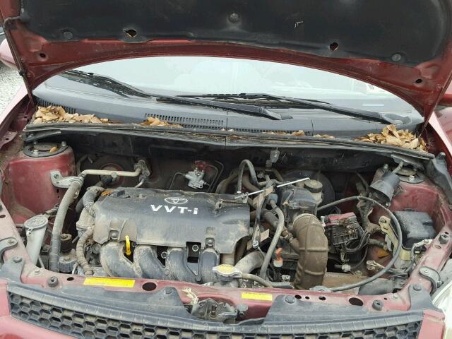 JTKKT624465019643 - 2006 TOYOTA SCION XA RED photo 7