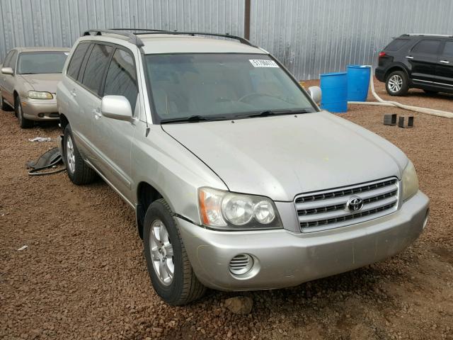 JTEGF21A730082082 - 2003 TOYOTA HIGHLANDER SILVER photo 1