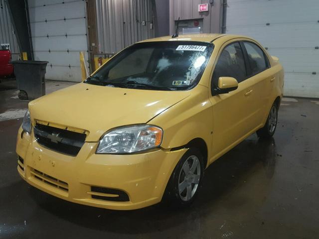 KL1TD56E79B622539 - 2009 CHEVROLET AVEO LS YELLOW photo 2