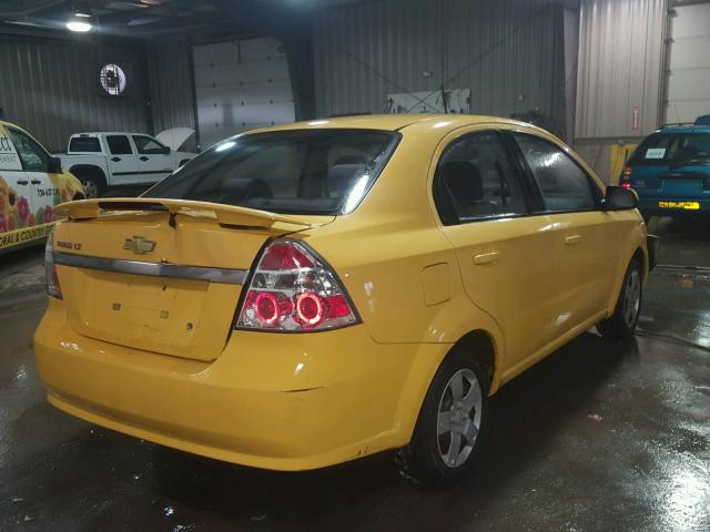 KL1TD56E79B622539 - 2009 CHEVROLET AVEO LS 黄色 照片 4