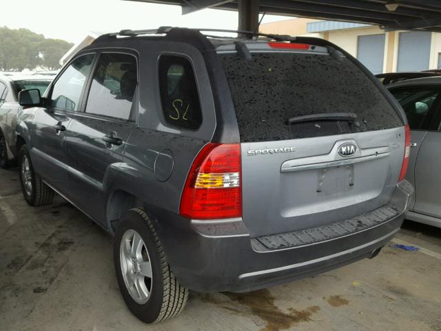 KNDJF724877436284 - 2007 KIA SPORTAGE L GRAY photo 3