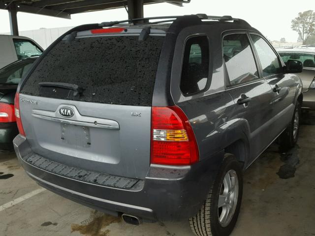 KNDJF724877436284 - 2007 KIA SPORTAGE L GRAY photo 4