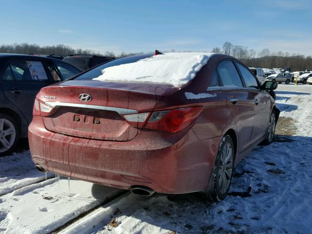 5NPEC4AC1CH393043 - 2012 HYUNDAI SONATA SE RED photo 4