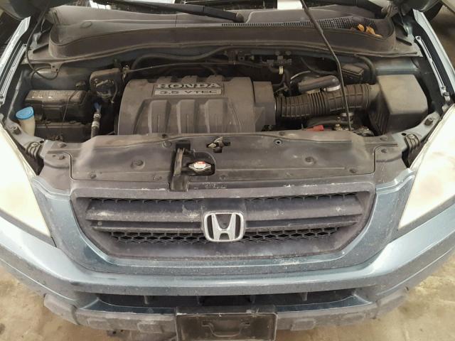 2HKYF18715H564114 - 2005 HONDA PILOT EXL BLUE photo 7